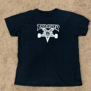 Thrasher GOAT Head Black Graphic Tee Size Large